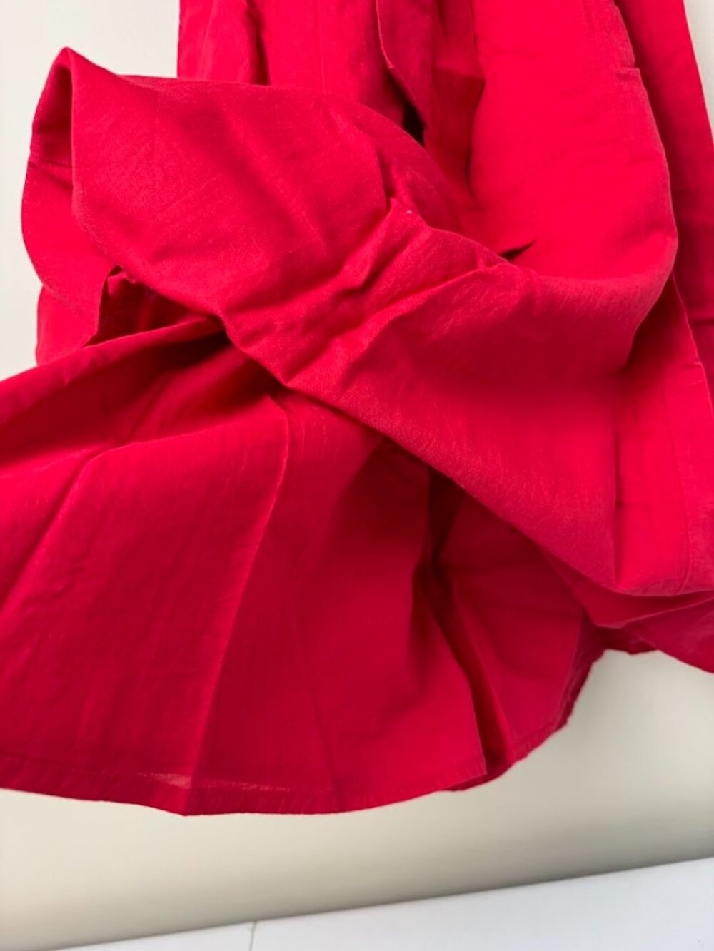 GAP Women’s Red Linen Blend Spaghetti Strap Fit & Flare Dress Size  XS - Picture 9 of 9